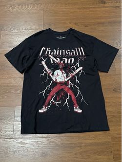 Chainsaw Man Denji Graphic T-Shirt Black Sz L
