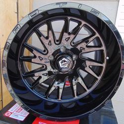 Brand New 20X12 Gloss Black TIS Rims *5X150* *TUNDRA* *-44MM Offset*