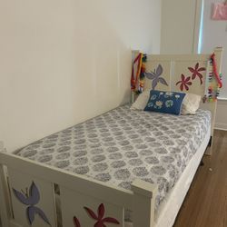 Adorable Twin Size Bed Frame & Free Box Spring 