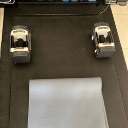 Adjustable dumbbells power block sport 9.0 go from 5 pounds to 50 pounds in 2 1/2 pounds increments