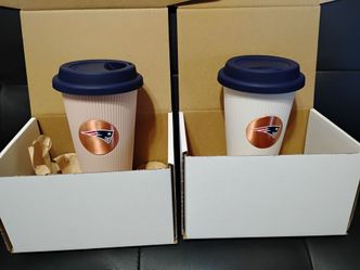New England Patriots NFL 2-Pack Barista New England Patriots NFL 2-Pack Barista Cups w/Covers