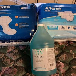 Attends Briefs For Men & Peri Fresh Perineal Cleanser With Aloe Vera 