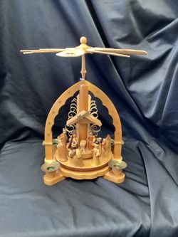 Erzqebirge Nativity Christmas Pyramid Carousel