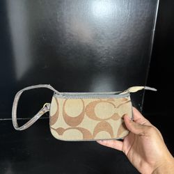 Coach Brown Wristlet 