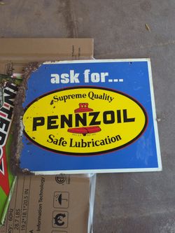 Antique Pennzoil sign