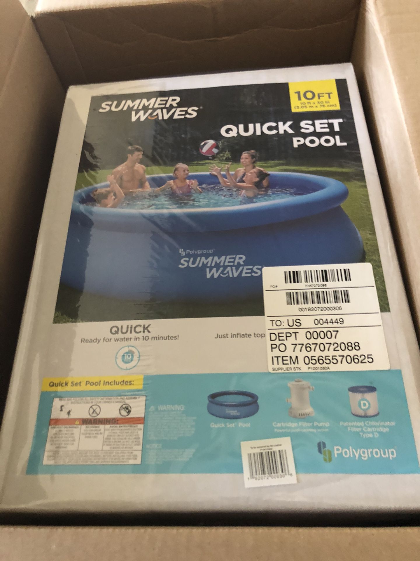 Brand new 10x30 pool with filter and pump