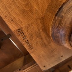 Solid Wood Ethan Allen Dining Table and China Hutch