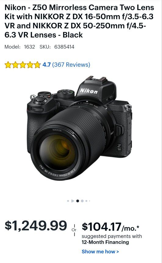 Brand New Nikon Z50 Kit In Box