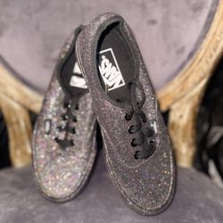 ✨Sparkle Vans✨ Vans  Authentic  Rainbow  Glitter Sneakers – Black Sparkle – Size 3 – Like New