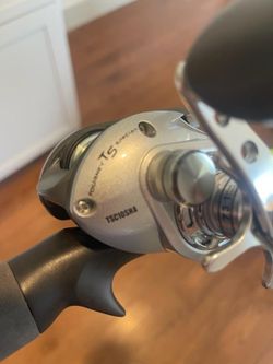 Bass pro shop tourney ts special baitcasting reel with 7 ft 1 piece Fishing rod.