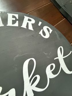 Home-made farmers market sign- HEAVY