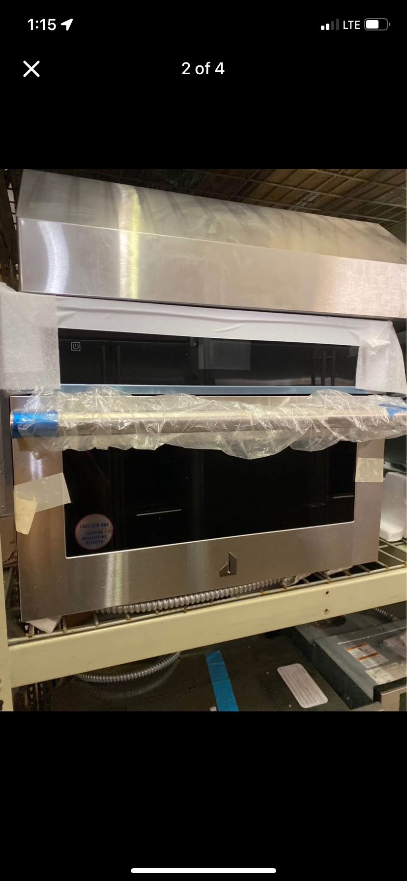 Jenn Air 27” built-in microwave stainless steel