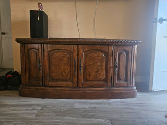 Wooden entertainment center