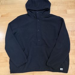 The North Face black button up hoodie