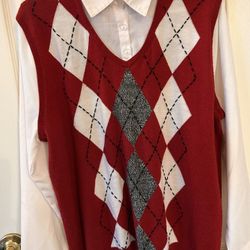 Alfred Dunner Women’s Sweater With Collar & Sleeves 