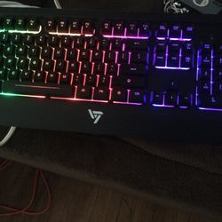 VICTSING Ergonomic, Backlit, Wireless (with USB Dongle Receiver) Gaming Keyboard PC315A Heavy Built. Nice Christmas Gift.