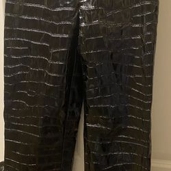 Black Pleather Dress Pants 