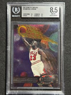 1997-98 Metal Universe MICHAEL JORDAN #23 CHICAGO BULLS HOF BGS 8.5 NM-MINT+
