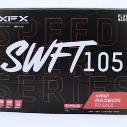 XFX Speedster SWFT 105 AMD Radeon RX 6400 Gaming 4GB GDDR6 Graphics Card