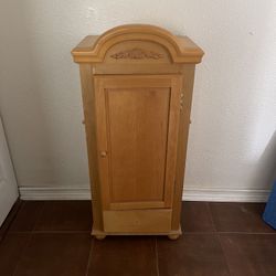Wooden Jewelry Armoire Cabinet 