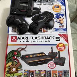 Atari & Sega Classic Game Consoles 