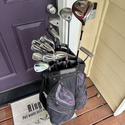 Complete Set of Nike & Callaway Men’s Golf Clubs with Datrek Cart Bag