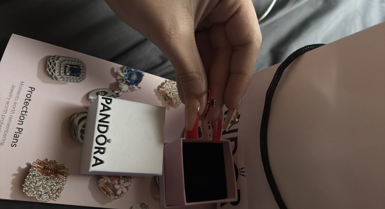 Red Chakra heart pandora ring