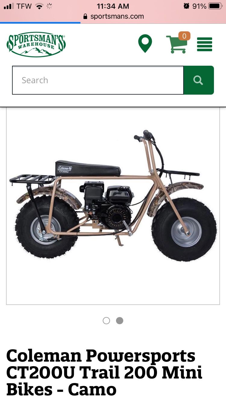 New Coleman Power Sports CT200U Trail 200 Mini BikeCAMO for Sale in