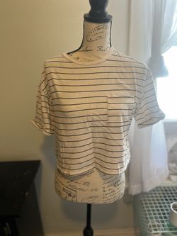 White and black striped shirt