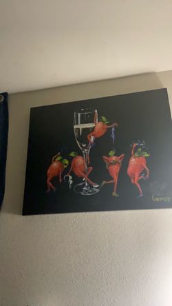 Micheal Godard print on canvas signed 3 times