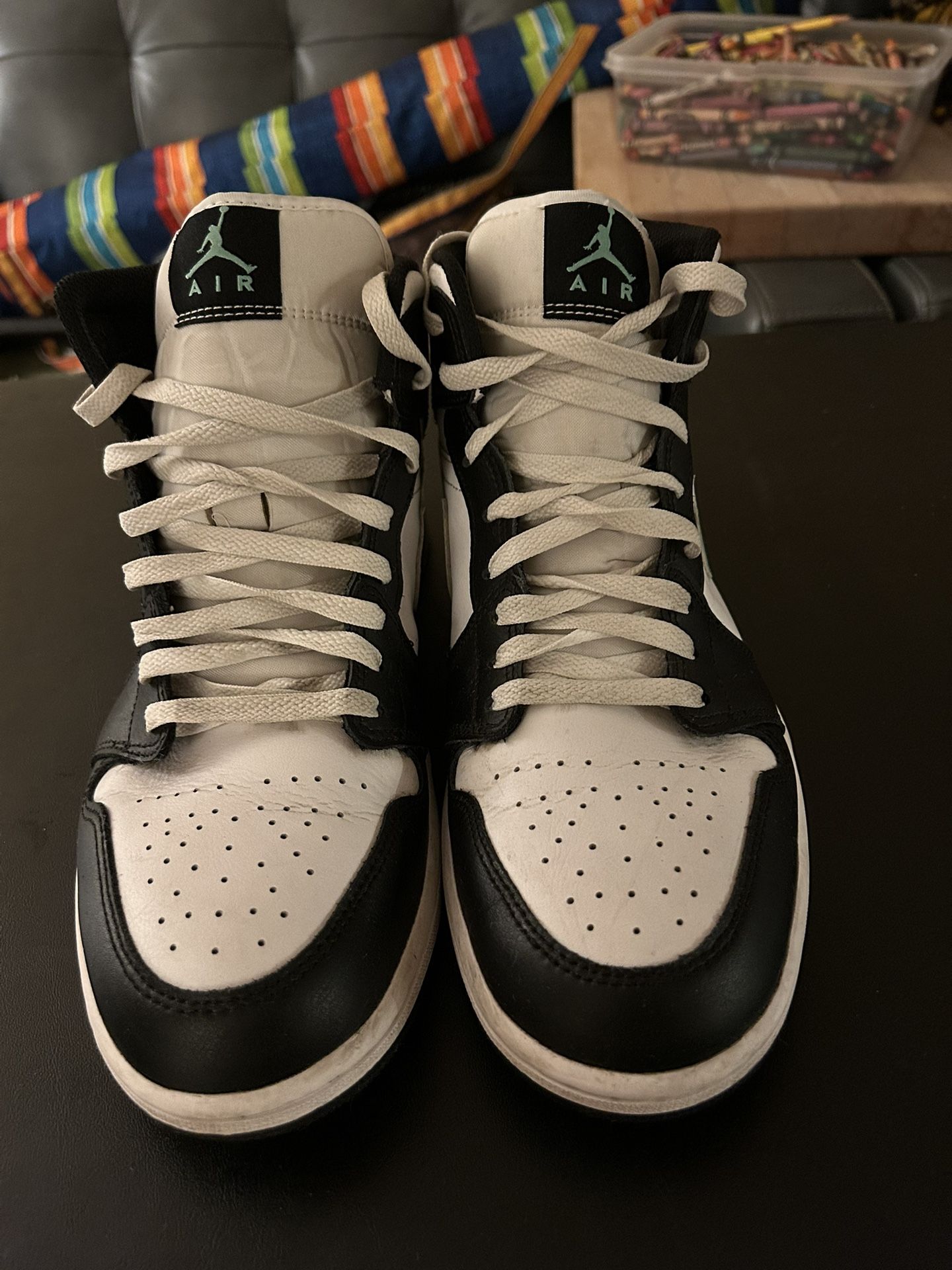 Air Jordan 1 Mid Green Glow Size 10.5 No Box