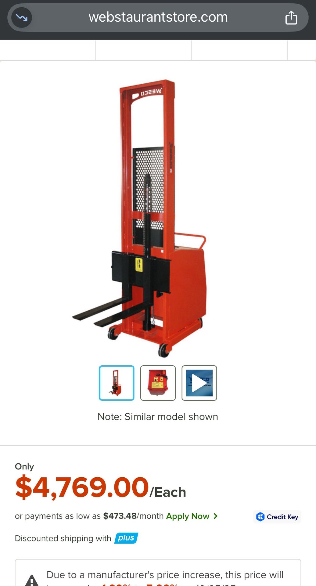 Wesco Electric Forklift