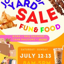 FOOD AT YARD SALE 