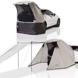 SUV Camping Tent,Outdoor Car Tailgate Shade Awning Tents for Travelling,6 molds can be DIY,Multifunctional Expansion,Light Grey