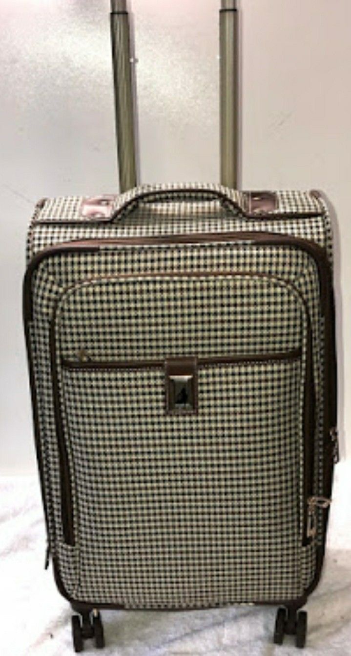 London fog softside travel luggage bags 22" brown