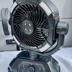 1.6GAL Bucket Portable Misting Fans for Outdoors Patios, 20000mAh Rechargeable Battery Operated Camping Fan-4 Spray Outlets & LED La NEw Retails $59.9