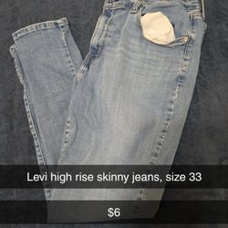 Levi high rise skinny jeans