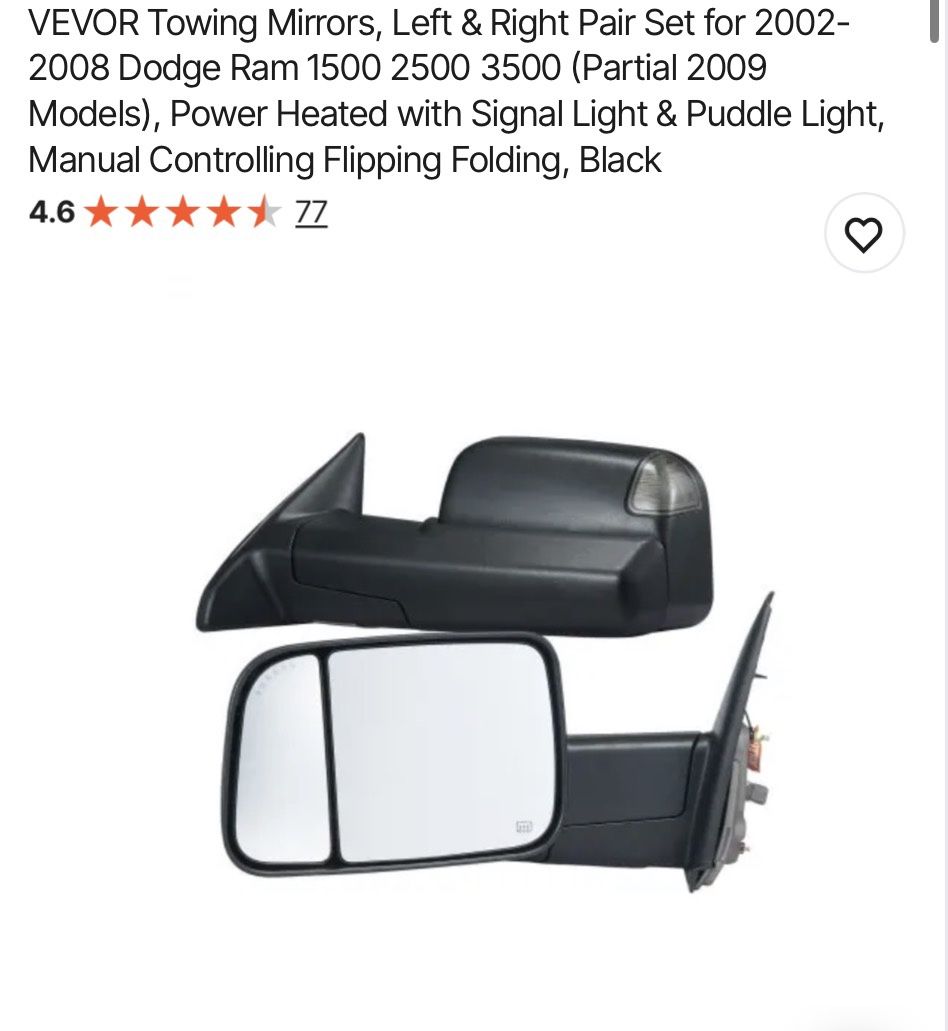 Towing Mirrors See Pics For Fitment
