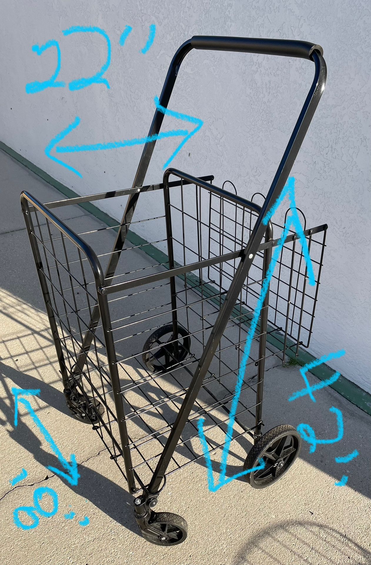 Folding Grocery Cart With Wheels