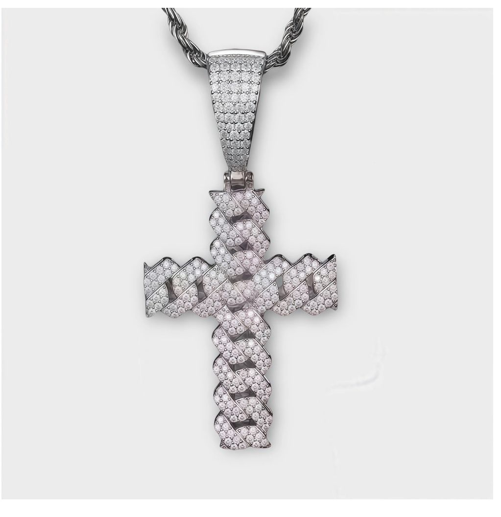Silver Cross Pendant Necklace