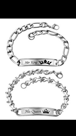 His and hers stainless steel bracelets! Brand new