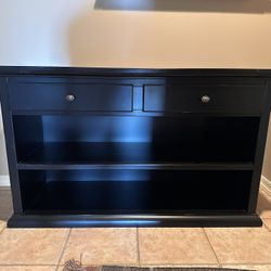 Pottery Barn Black Wood Console Table