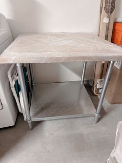 John Boos Work Table with Undershelf