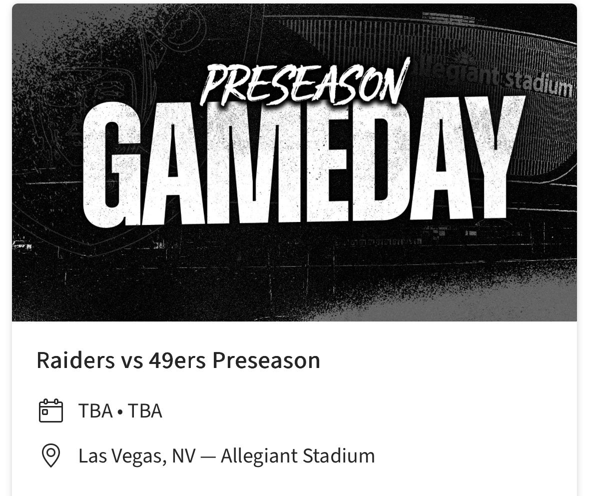 Raiders Tickets