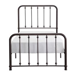 Brand new dark bronze metal twin platform bedframe
