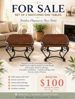 2 wood table
