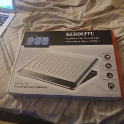 KEROLFFU Aluminum Panel Laptop Cooling Pad, Up to 17inch Notebook/Apple Riser 