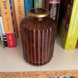 Glass bottle with gold for Decor