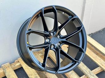 Fit Porsche Macan 21" 5x112 Matte Black Rims 21x9.5 21x10 Staggered Set of 4
