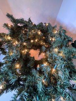 Lighted Garland - 27’ Pre-Lit Artificial  + garland ties 3 packs